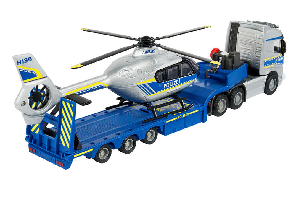 Majorette Camion Volvo et Hélicoptère de police | hélicoptère de police inspiré des Airbus H135 / Airbus H145