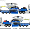 Majorette Camion Volvo et Hélicoptère de police | camion Volvo truck robuste