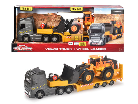 Majorette - Volvo Trailer Truck and Loader Sounds and Lights