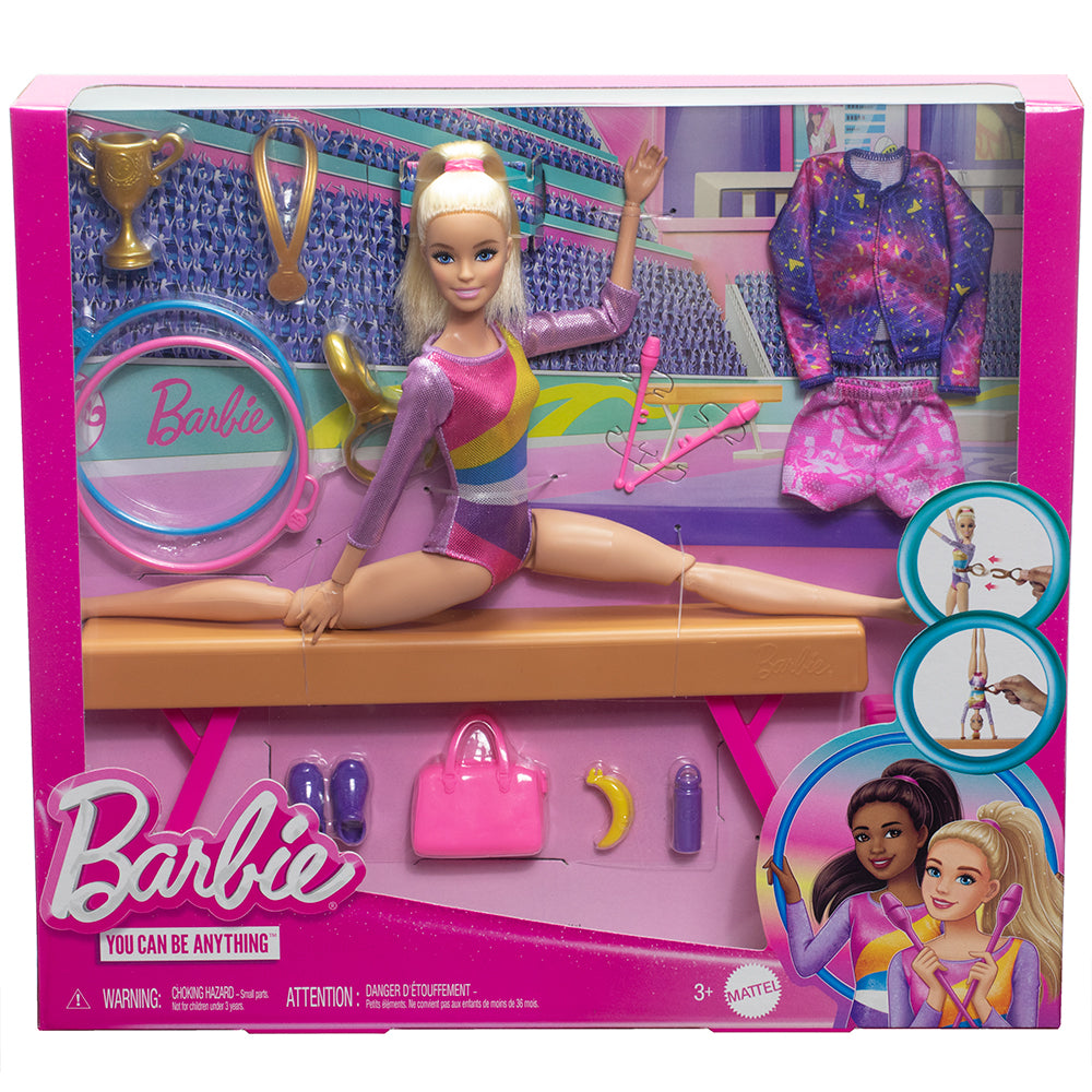 Barbie Carrière - Coffret de jeu de gymnastique avec poupée