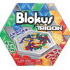 Boîte de jeu Blokus Trigon, un jeu stratégique Blokus Trigon de six côtés avec des pièces colorées.