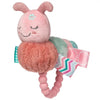 hochet dentition bébé Camilla, jouet en peluche chenille avec anneau de dentition en silicone, doux et coloré.