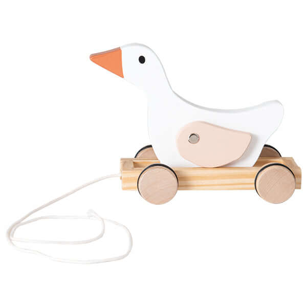 Jouet à tirer en bois Canard d'Egmont Toys, idéal pour les tout-petits à partir de 18 mois.