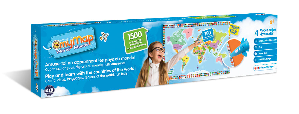 Interactive World Map - Bilingual