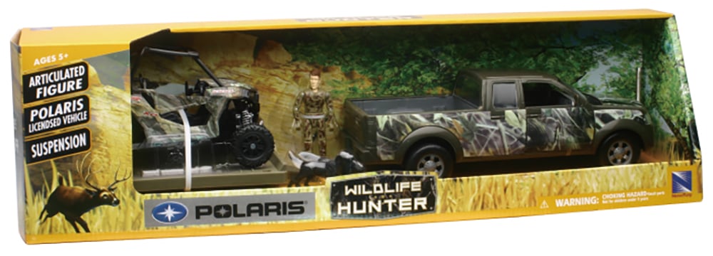 New Ray - Camionnette Camo avec Polaris RZR Camo et figurines