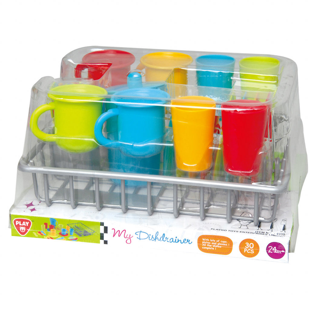 Play - 30-piece dish drainer and dish set