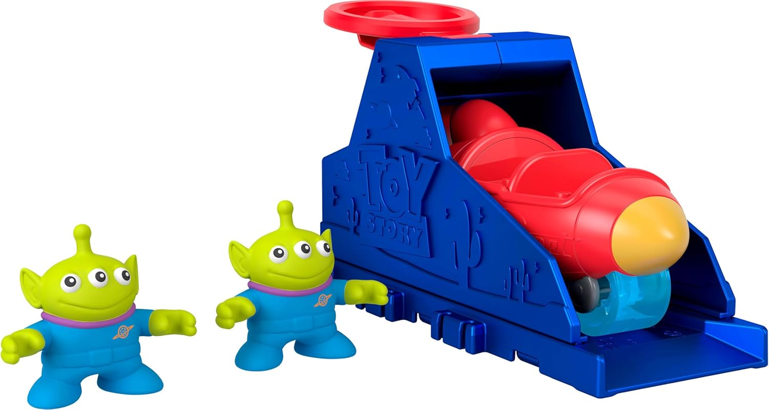 jouets Aliens Imaginext avec vaisseau spatial et figurines de petits aliens verts