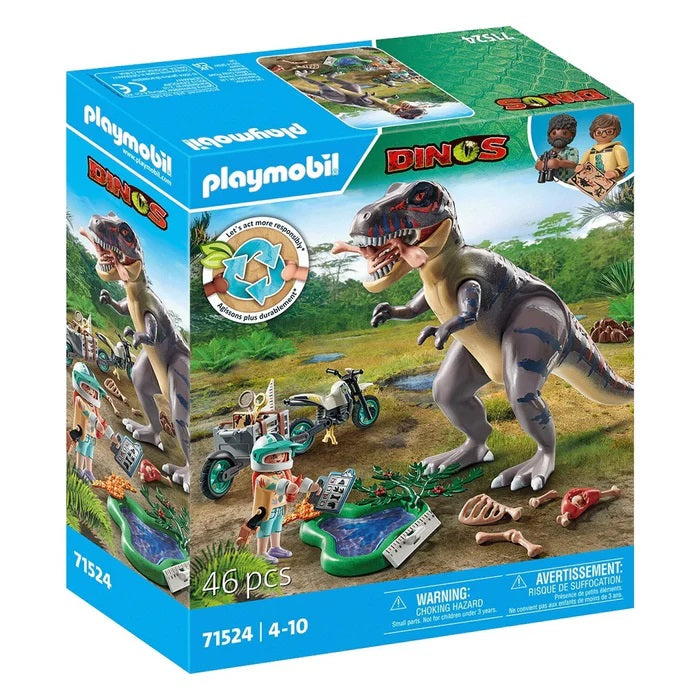 Playmobil Dinos - Explorer with motorbike and tyrannosaurus