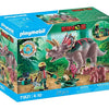 Playmobil 71821 - Tricératops avec bébé, oeuf et explorateur