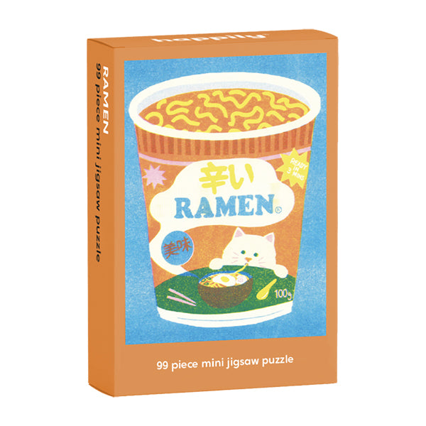 Ramen - 99 Piece Mini Jigsaw, mini puzzle ramen 99 pièces, illustration colorée d'un bol de ramen.