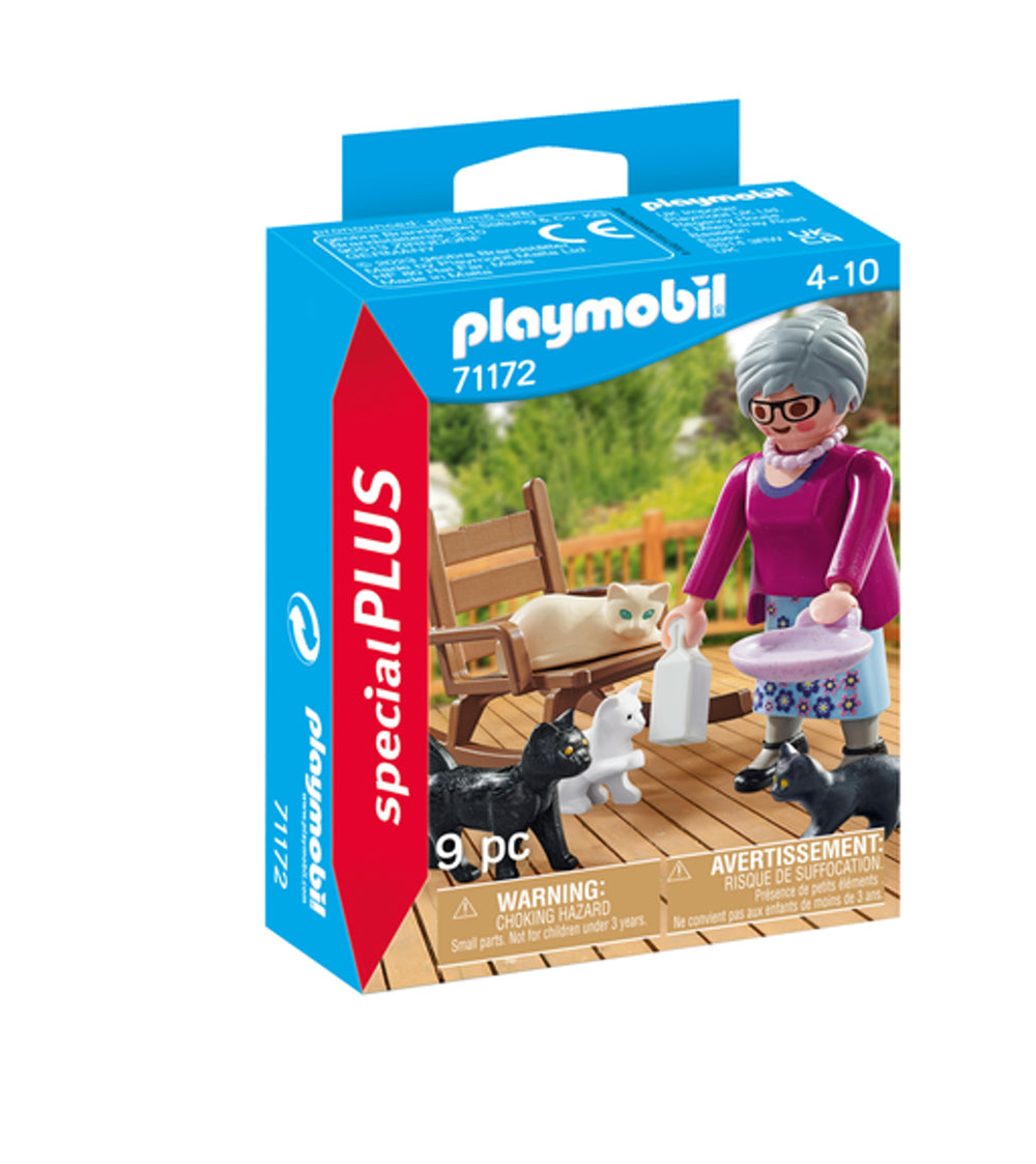 PLAYMOBIL - Grand-mère avec chats