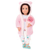Vêtement OG de luxe - "Ice Cream Dreams" - Pyjama crème glacé avec robe de chambre pour poupée de 46 cm