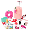 Accessoires Our Generation aventure - valise-trotinette rose avec accessoires ludiques pour petites exploratrices.
