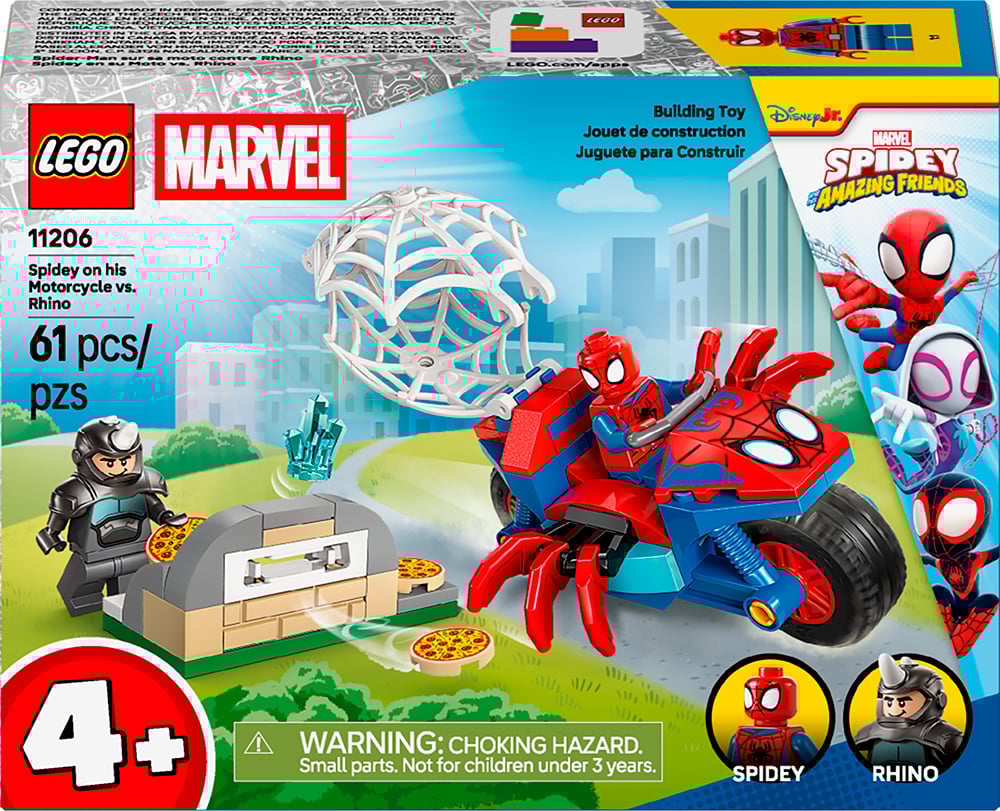 11206 - Lego marvel - Spidey sur sa moto contre rhino