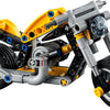 moto Lego jaune 42225 construite en briques Lego, idéale pour les enfants de 7 ans et plus.