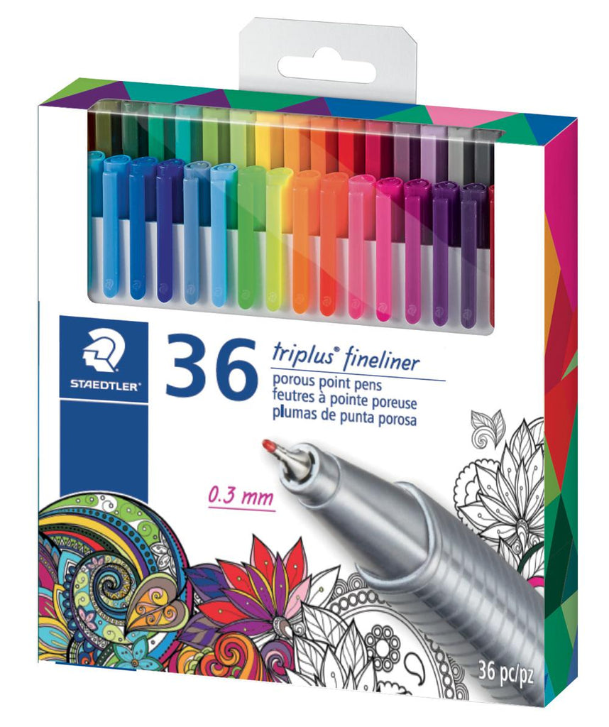 Feutre Fineliner Triplus 36 couleurs