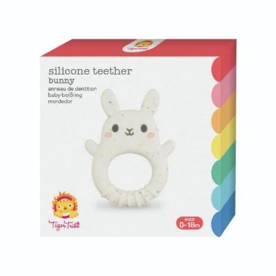 🐰 Anneau de Dentition Lapin en Silicone – Motif Pastel