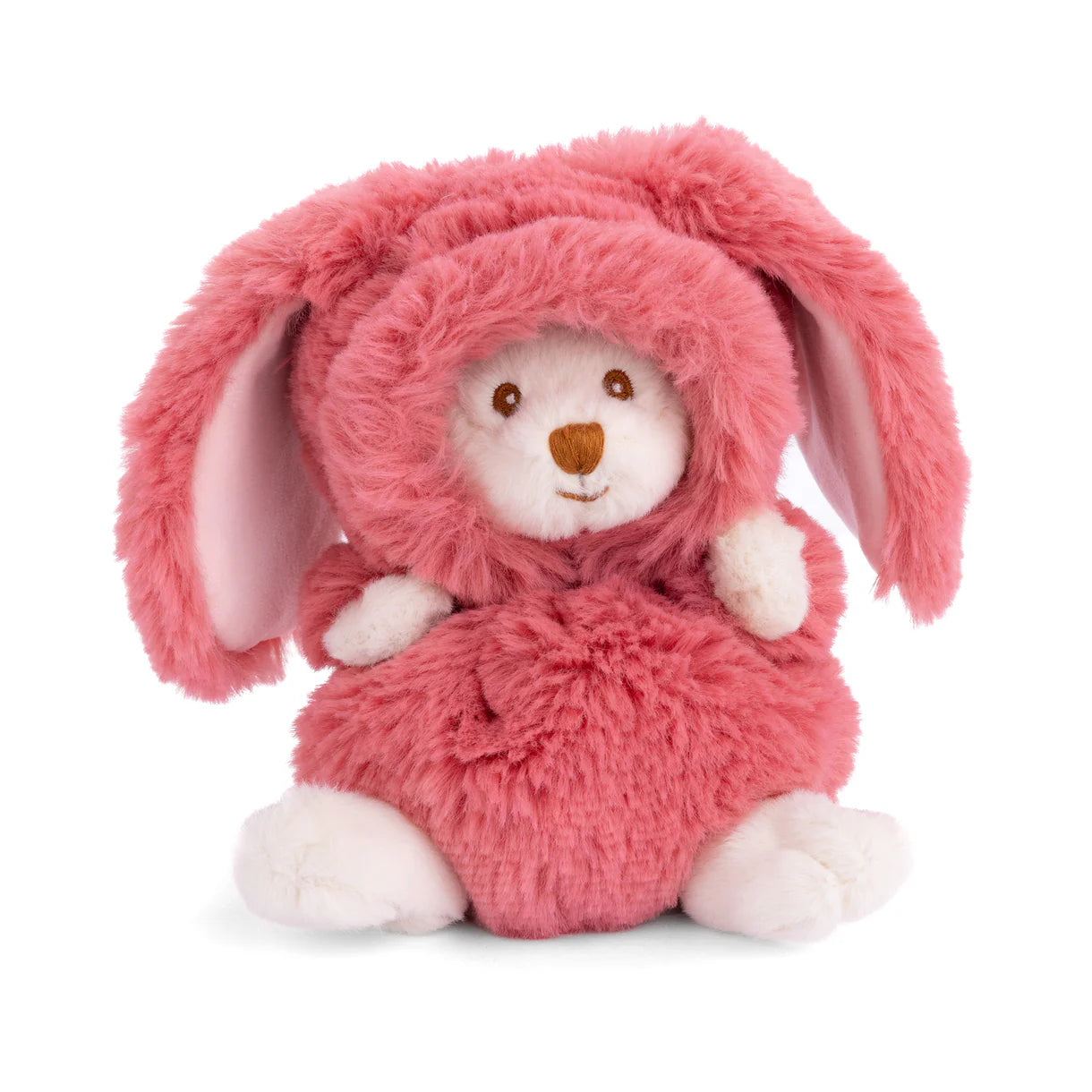 Peluche ours costume de lapin Colorful Ziggy de Bukowski Bears, adorable et doux, couleur rose.