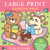 Large Print Coloring Book - Cozy & Comfy