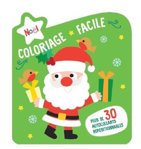 Père Noël - Coloriage facile - Noël