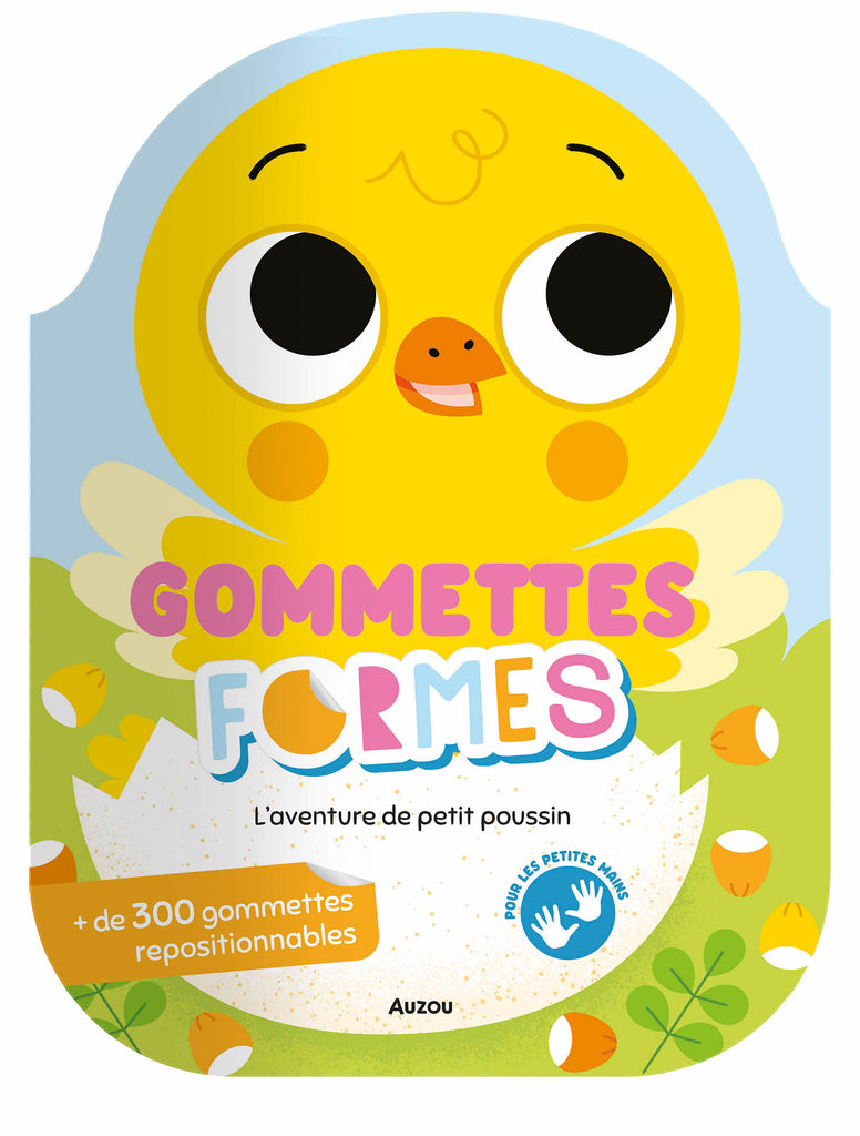 Auzou-gommettes et formes l'aventure du petit poussin