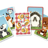 jeu de cartes pique-nique avec des animaux et des sandwiches sur une nappe