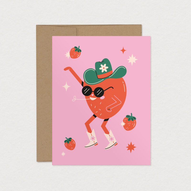 A2 Strawberry Swing A2 Greeting Card – Strawberry Swing