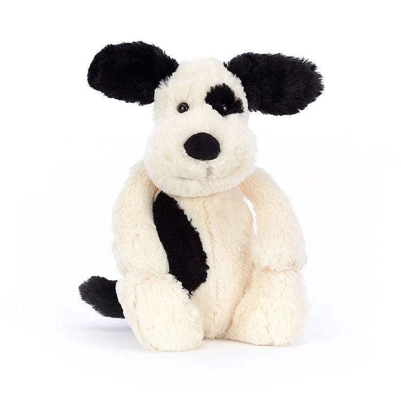 Jellycat-Bashful Black & Cream Puppy