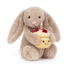 Jellycat-Bashful Beige Bunny 'Birthday'