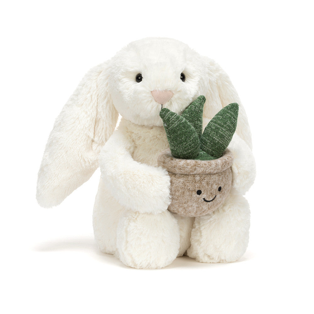 Jellycat-Cream Bunny with Plant