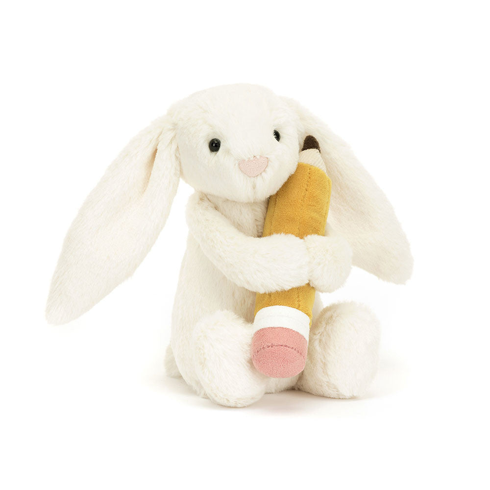 Jellycat-Bashful Bunny With Pencil