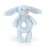 Jellycat - Hochet Lapin Bashful Bleu