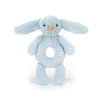 Jellycat - Hochet Lapin Bashful Bleu