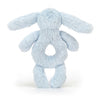 Jellycat - Hochet Lapin Bashful Bleu