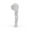 Jellycat-Bashful Grey Bunny Ring Rattle (hochet lapin gris)