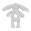 Jellycat-Bashful Grey Bunny Ring Rattle (hochet lapin gris)