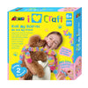 kit tricot d'écharpes pour enfants Avenir - I Love Craft avec un enfant et un chien.