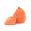 Jellycat Pinchsnap Crab vue arrière en peluche orange avec une texture douce et des grandes pinces.