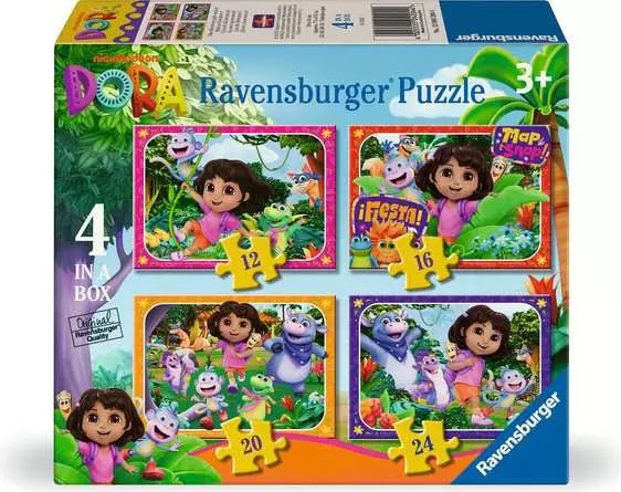 Ravensburger- puzzle dora 12-16-20-24 mcx