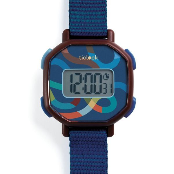 Montre digitale/Blue volute