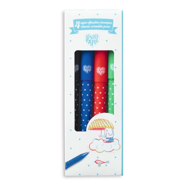 4 Stylos effaçables classique