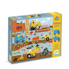 Djeco-Giant Puzzle / The Construction Site - 12pcs + 5pcs