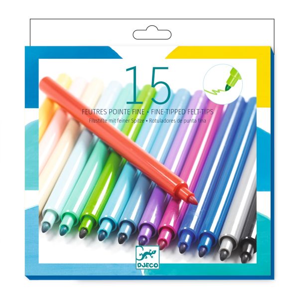 Djeco-15 fine-point felt-tip pens / Pacific