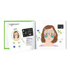 Livre de maquillage créatif enfants montrant des visages colorés et des accessoires de maquillage.