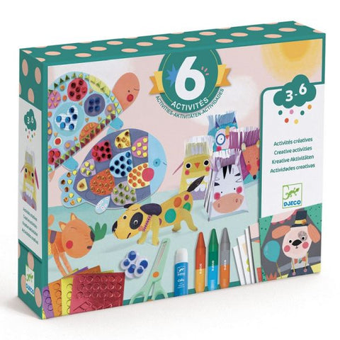 Djeco - Multi-Activity Box, Animals and Houses