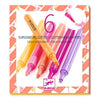 6 surligneurs glitter / Pamplemousse