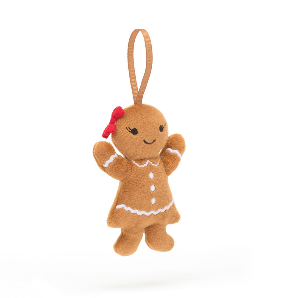 Jellycat-Festive Folly Gingerbread Ruby Ornament