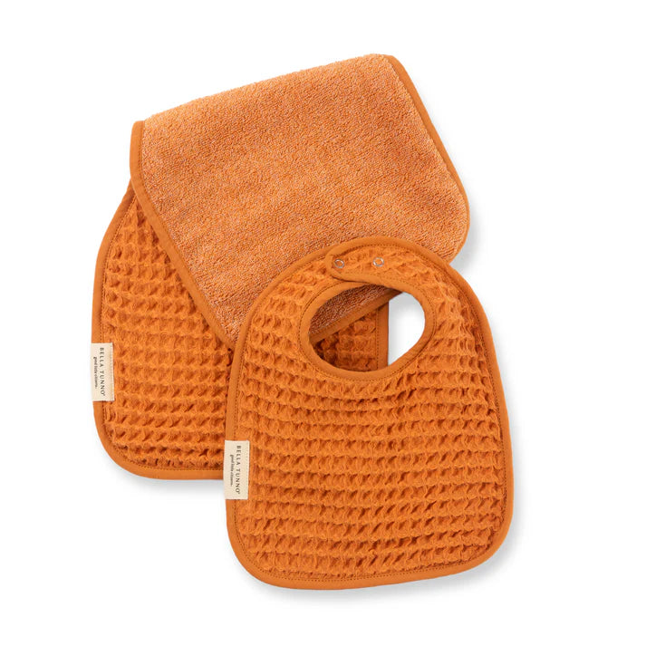 Bella Tunno- Reversible Bib + Anti-Regurgitation Pumpkin Wipe 🎃