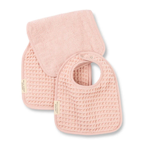 Reversible Bib Set + Anti-Regurgitation Wipe Blush