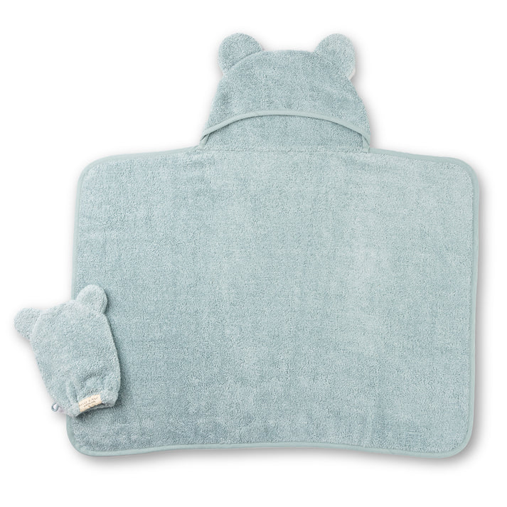 Bella Tunno-Set Hooded Towel + Washcloth Fog